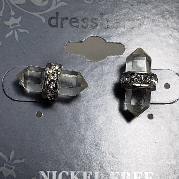 2/$30 Silver Tone Sparkling Crystal Stud Earrings - 0.6-inch - Women Jewelry - Picture 1 of 6